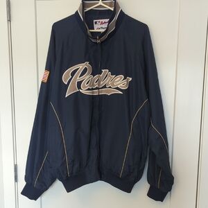 Majestic Navy and Gold Padres Jacket